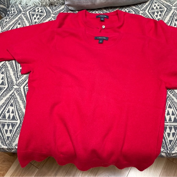 Lands End red 100% cashmere twin set size small - Picture 5 of 5